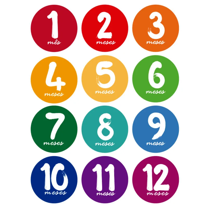 Adesivos mesversário - ARCO-ÍRIS - Image 3