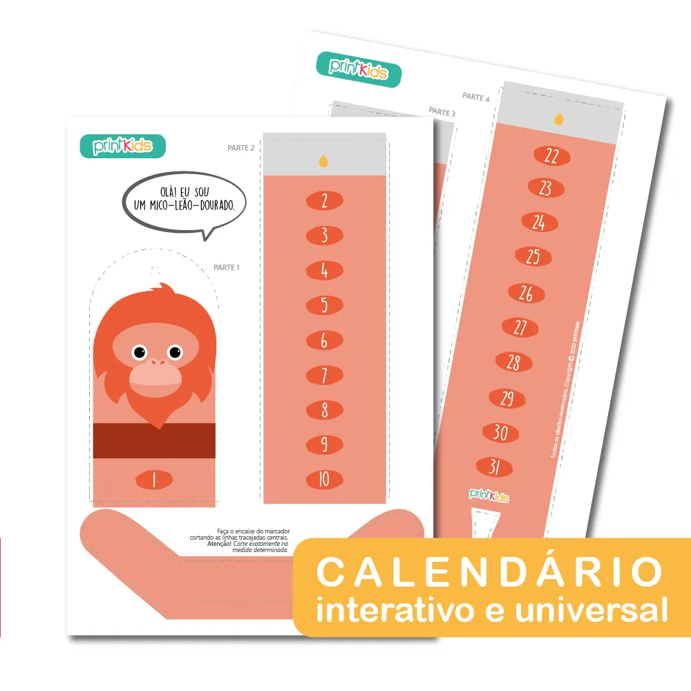 Calendário Mico-leão-dourado - Universal