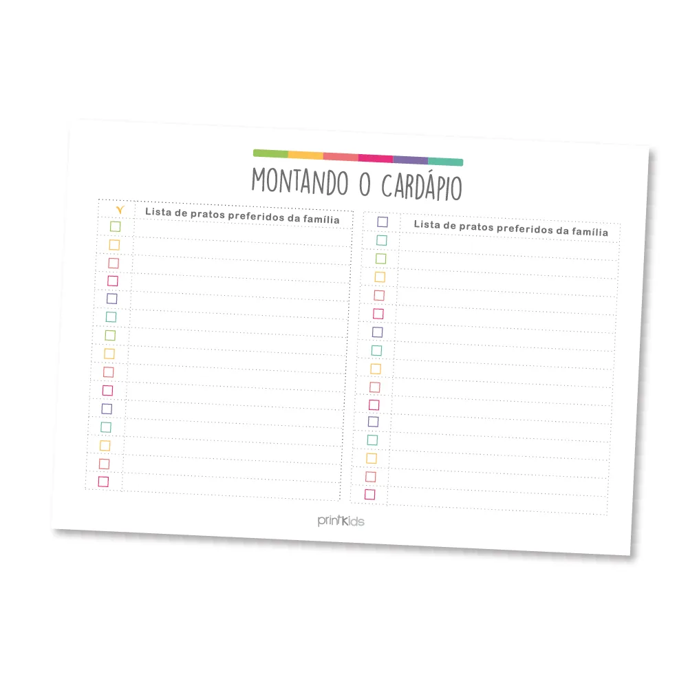 CARDÁPIO SEMANAL COLORS - Imagem 3