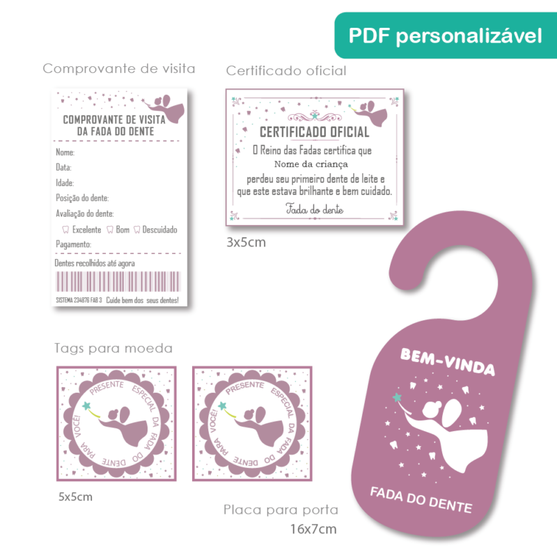 Carta personalizável da Fada do Dente - Primeiro dentinho - Image 2