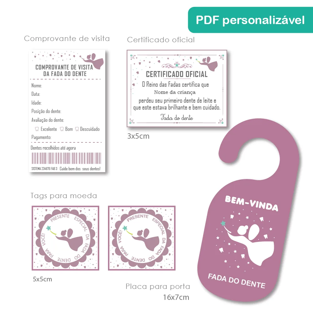 Carta personalizável da Fada do Dente - Primeiro dentinho - Imagem 2