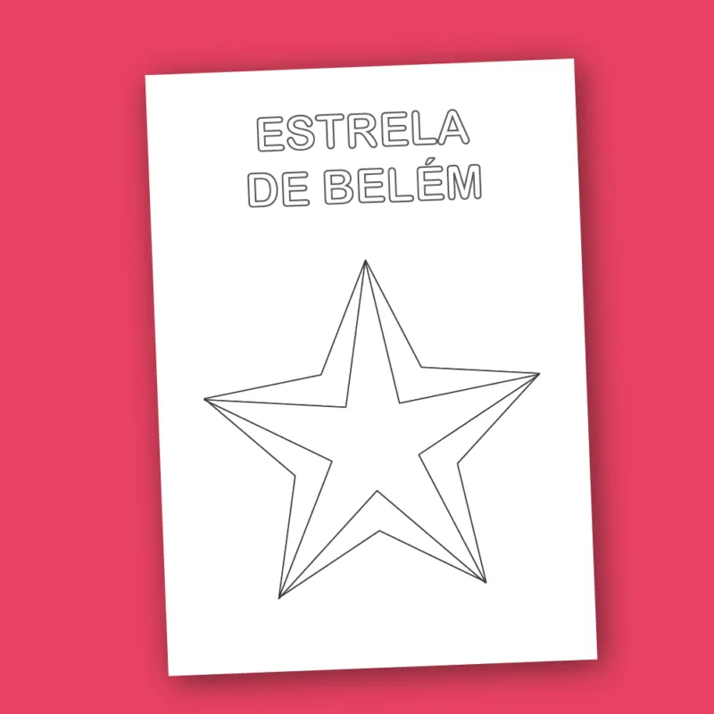 Estrela de Belém - colorir
