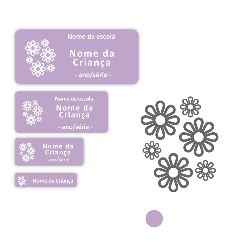 ETIQUETAS ESCOLARES - FLOR - Imagem 4