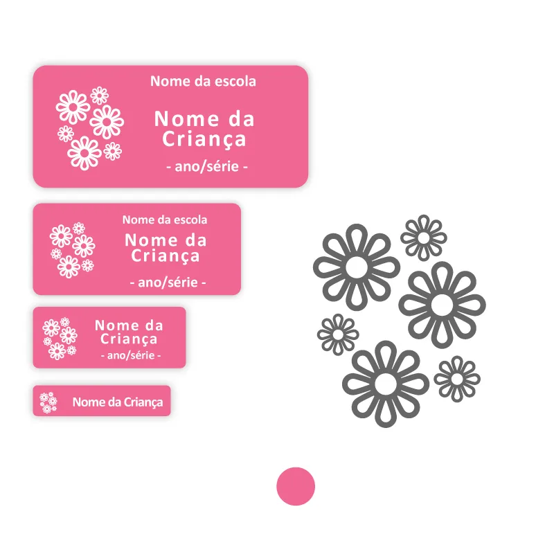 ETIQUETAS ESCOLARES - FLOR