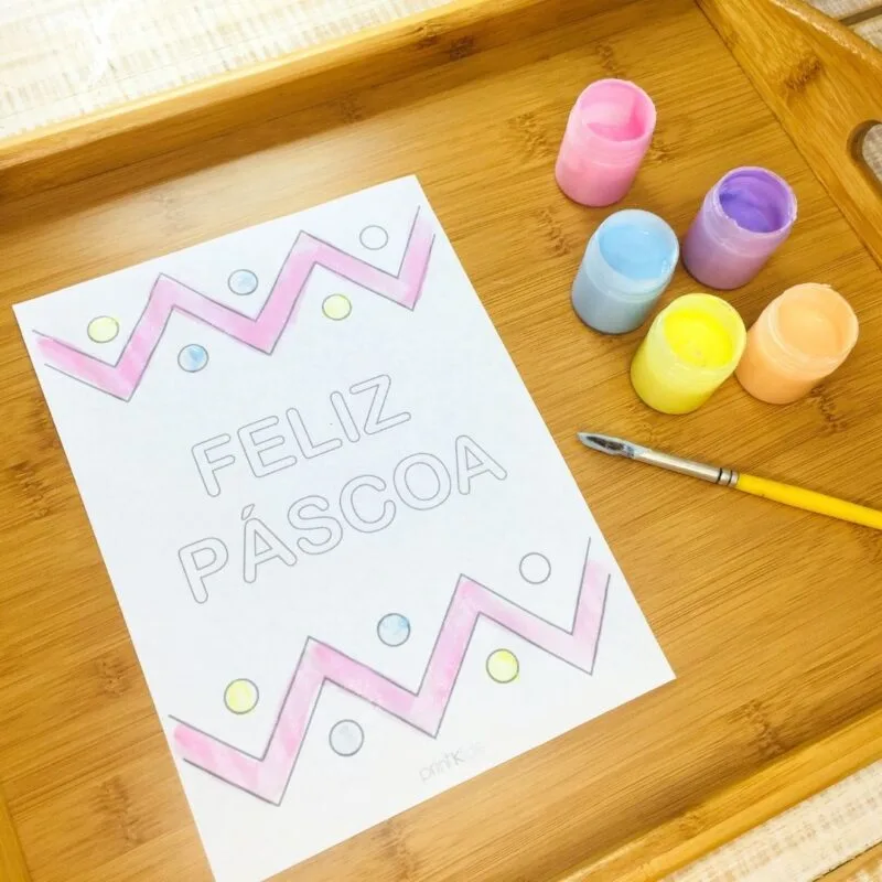 Feliz Páscoa - colorir