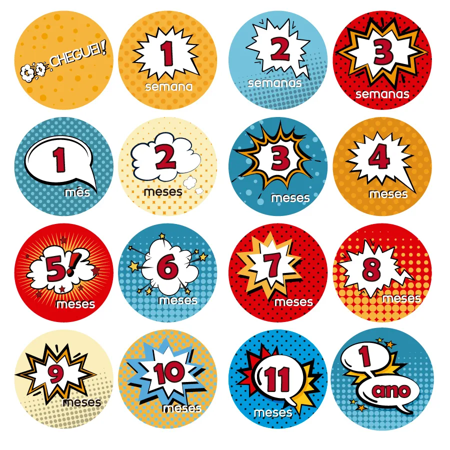 Adesivos mesversário - CARTOON - Imagem 3