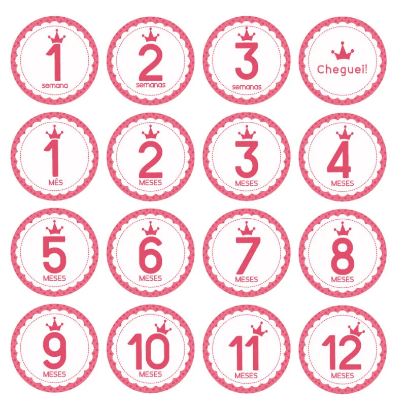 Adesivos mesversário - PRINCESA - Image 3