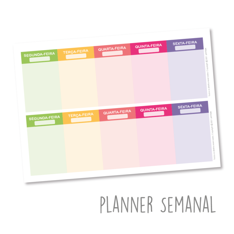 Planner Semanal - COLORS