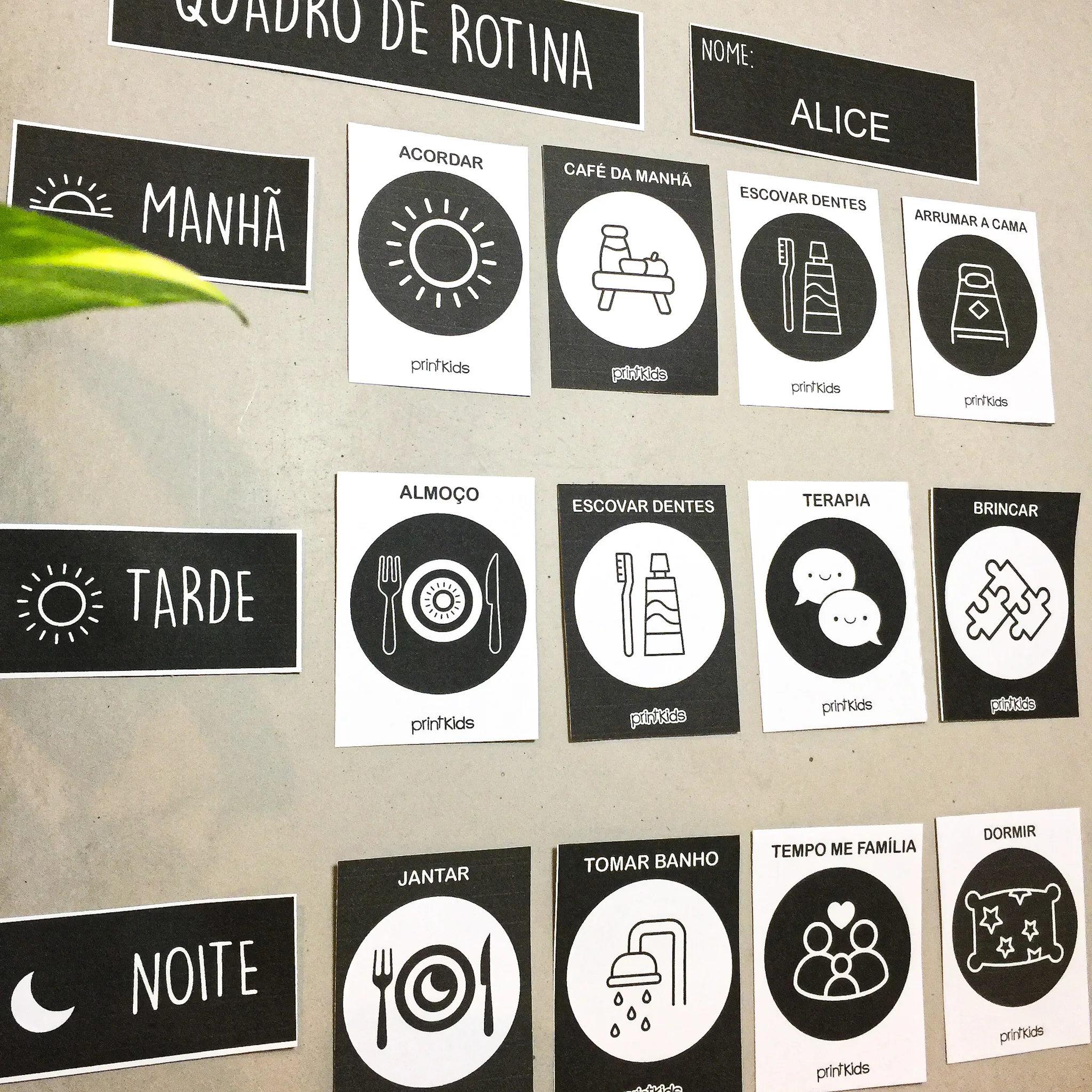 Quadro de rotina