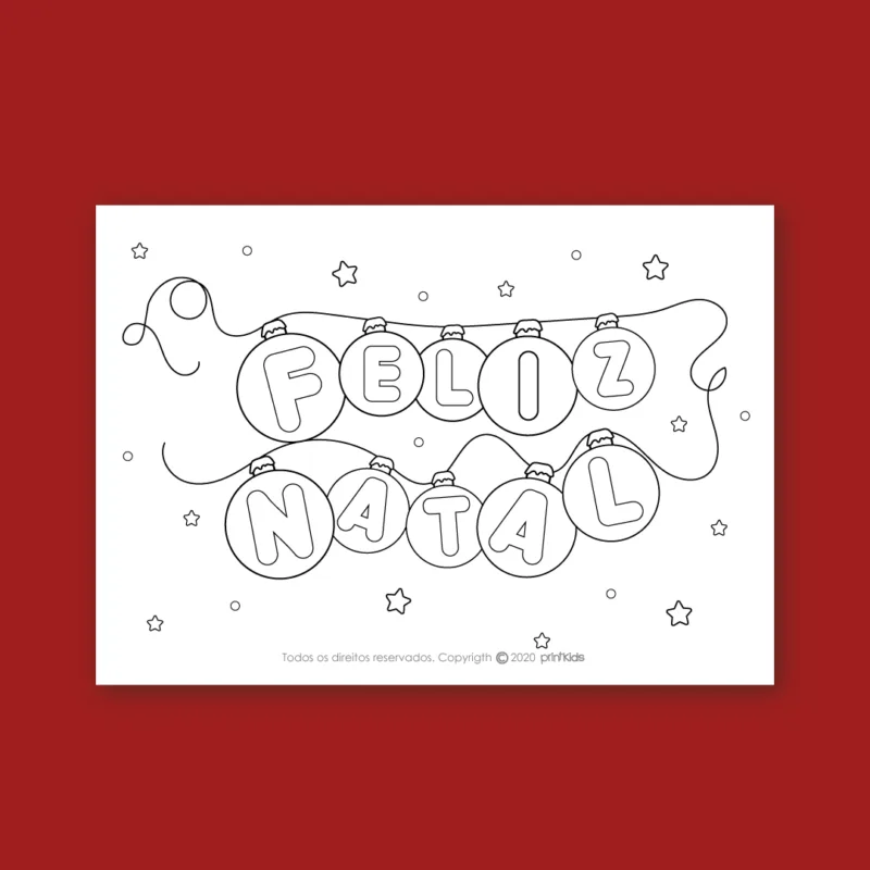 Bolas de Natal - colorir