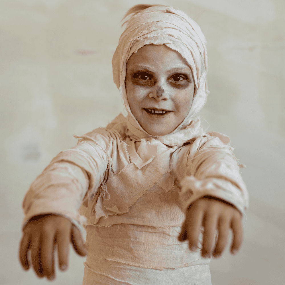 Múmia com exemplo de Fantasias infantis de halloween
