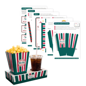 Brincando de cinema - kit cinema em casa apra imprimir