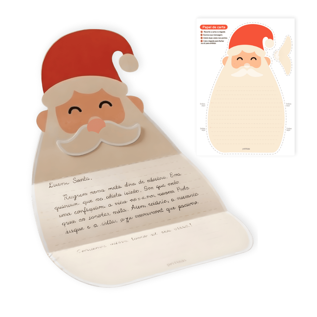 Papel de carta Barba Papai Noel - Imagem 2