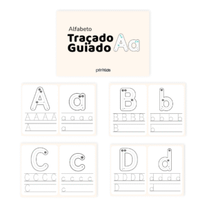Fichas de treino - Alfabeto traço guiado